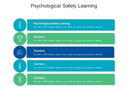 Psychological safety learning ppt powerpoint presentation infographics summary cpb
