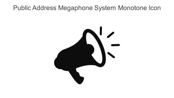 Public Address Megaphone System Monotone Icon In Powerpoint Pptx Png And Editable Eps Format