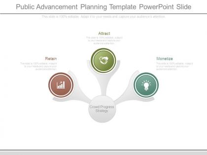 Public advancement planning template powerpoint slide