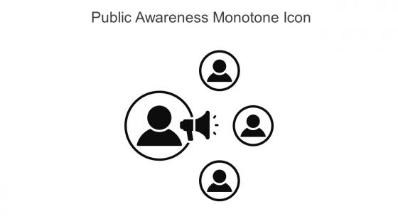 Public Awareness Monotone Icon In Powerpoint Pptx Png And Editable Eps Format