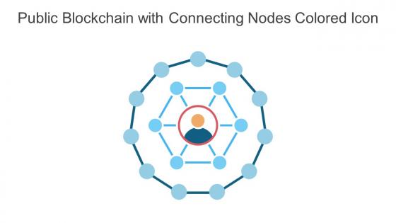 Public Blockchain With Connecting Nodes Colored Icon In Powerpoint Pptx Png And Editable Eps Format