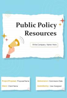 Public Policy Resources Report Sample Example Document
