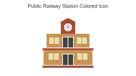 Public Railway Station Colored Icon In Powerpoint Pptx Png And Editable Eps Format