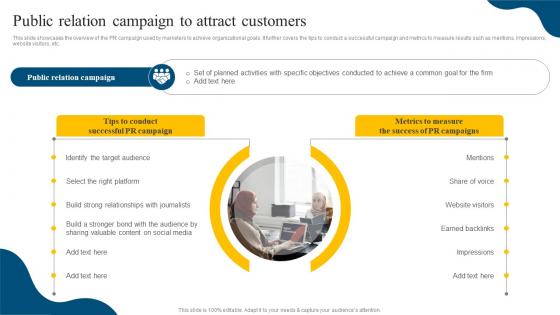 Public Relation Campaign To Attract Customers Social Media Marketing Campaign MKT SS V