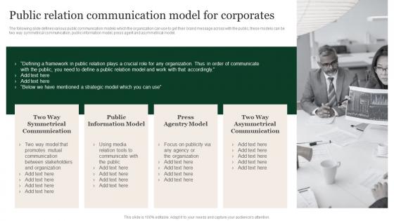 Public Relation Communication Model For Corporates Public Relation Communication