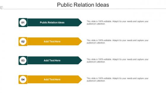 Public Relation Ideas Ppt PowerPoint Presentation Model Professional Cpb