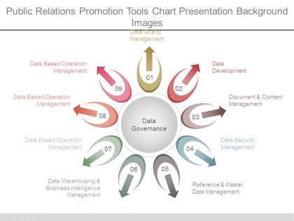 Public relations promotion tools chart presentation background images