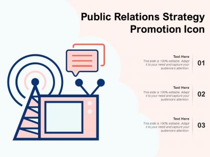 Public relations strategy promotion icon
