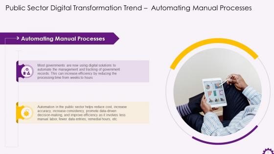 Public Sector Digital Transformation Trend Automating Manual Processes Training Ppt