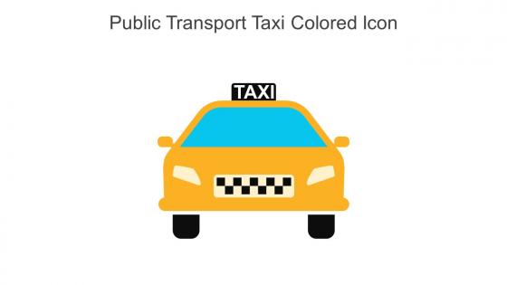 Public Transport Taxi Colored Icon In Powerpoint Pptx Png And Editable Eps Format