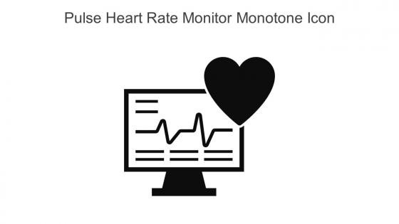 Pulse Heart Rate Monitor Monotone Icon In Powerpoint Pptx Png And Editable Eps Format