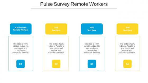 Pulse Survey Remote Workers Ppt Powerpoint Presentation Slides Shapes Cpb