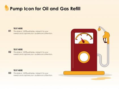 Pump icon for oil and gas refill