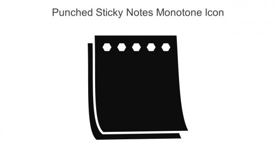 Punched Sticky Notes Monotone Icon In Powerpoint Pptx Png And Editable Eps Format