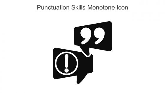 Punctuation Skills Monotone Icon In Powerpoint Pptx Png And Editable Eps Format