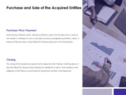 Purchase and sale of the acquired entities chart ppt powerpoint slides