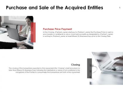 Purchase and sale of the acquired entities server ppt powerpoint slides