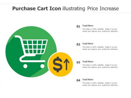 Purchase cart icon illustrating price increase