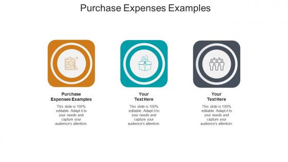 Purchase expenses examples ppt powerpoint presentation styles design ideas cpb