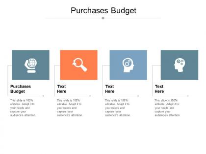 Purchases budget ppt powerpoint presentation model graphics tutorials cpb