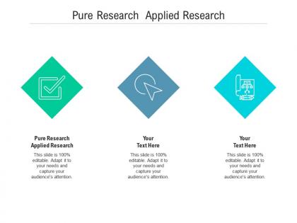 Pure research applied research ppt powerpoint presentation model objects cpb