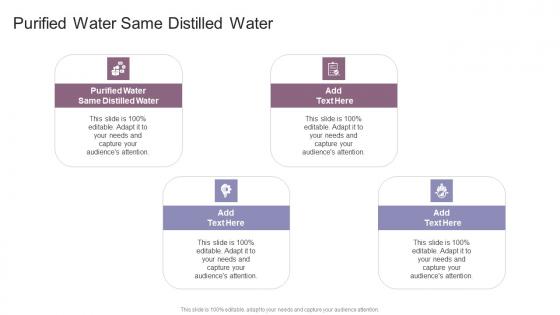 Purified Water Same Distilled Water In Powerpoint And Google Slides Cpb