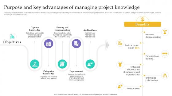 Purpose And Key Advantages Of Managing Project Integration Management PM SS