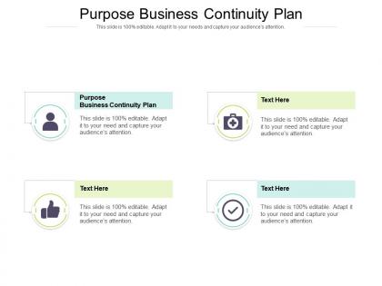 Purpose business continuity plan ppt powerpoint presentation styles template cpb