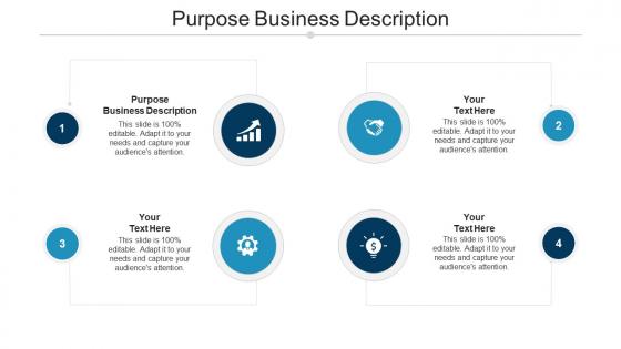 Purpose business description ppt powerpoint presentation model clipart images cpb