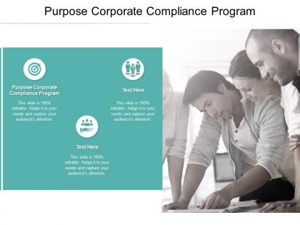 Purpose corporate compliance program ppt powerpoint presentation infographic template example cpb