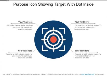 Purpose icon showing target with dot inside