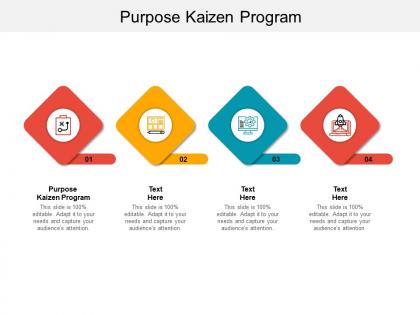 Purpose kaizen program ppt powerpoint presentation model layout cpb