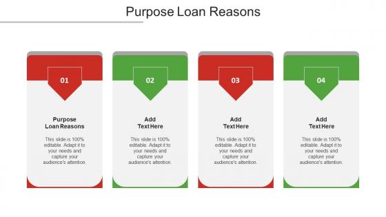 Purpose Loan Reasons Ppt Powerpoint Presentation Infographics Structure Cpb