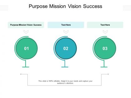 Purpose mission vision success ppt powerpoint presentation gallery outfit cpb