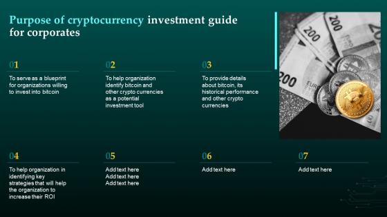 Purpose Of Cryptocurrency Investment Guide For Corporates