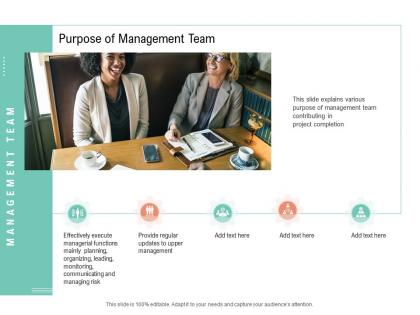 Purpose of management team project management team building ppt download