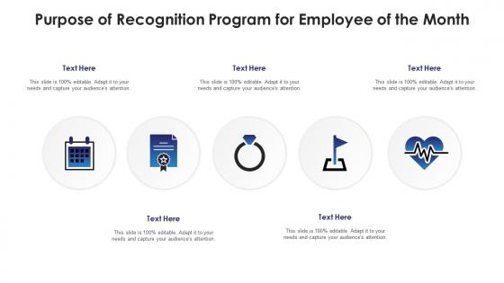 Purpose of recognition program for employee of the month infographic template