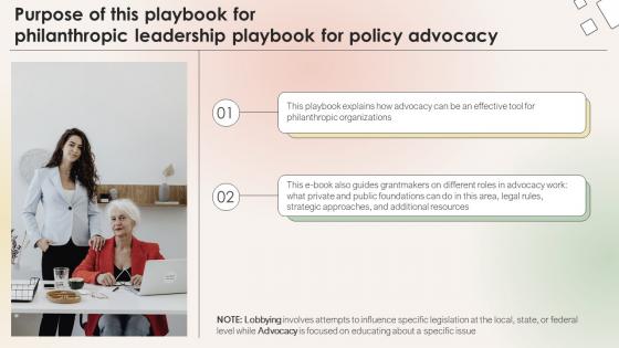 Purpose Of This Playbook For Philanthropic Leadership Playbook For Policy Advocacy