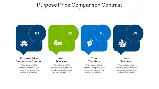 Purpose price comparison contrast ppt powerpoint presentation topics cpb