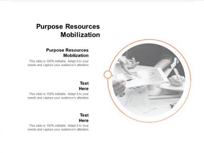 Purpose resources mobilization ppt powerpoint presentation infographics deck cpb