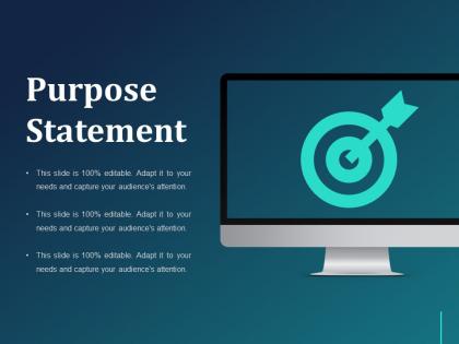 Purpose statement ppt background designs