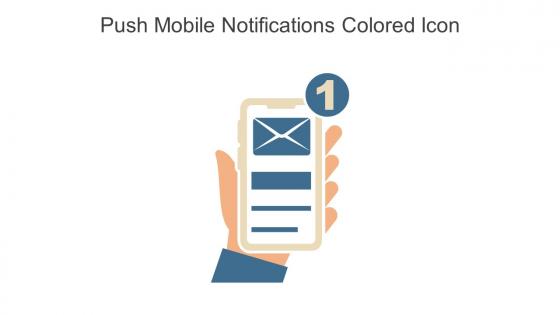 Push Mobile Notifications Colored Icon In Powerpoint Pptx Png And Editable Eps Format