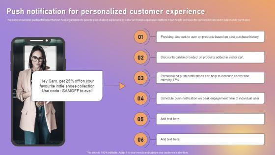 Push Notification For Personalized Customer Experience Ppt Layouts Topics