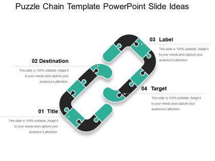Puzzle chain template powerpoint slide ideas