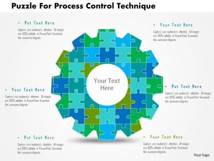 Puzzle for process control technique flat powerpoint design