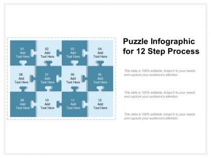 Puzzle infographic for 12 step process