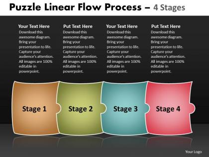 Puzzle linear flow process 4 stages 95