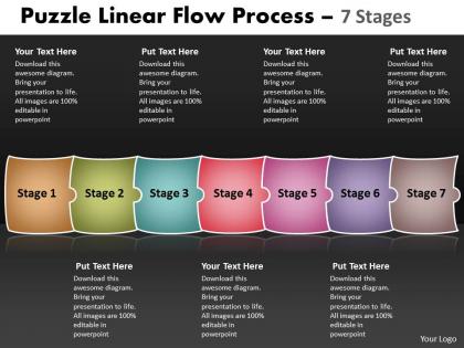 Puzzle linear flow process 7 stages 54