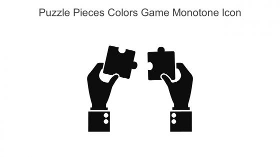 Puzzle Pieces Colors Game Monotone Icon In Powerpoint Pptx Png And Editable Eps Format