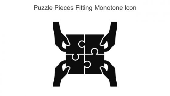 Puzzle Pieces Fitting Monotone Icon In Powerpoint Pptx Png And Editable Eps Format